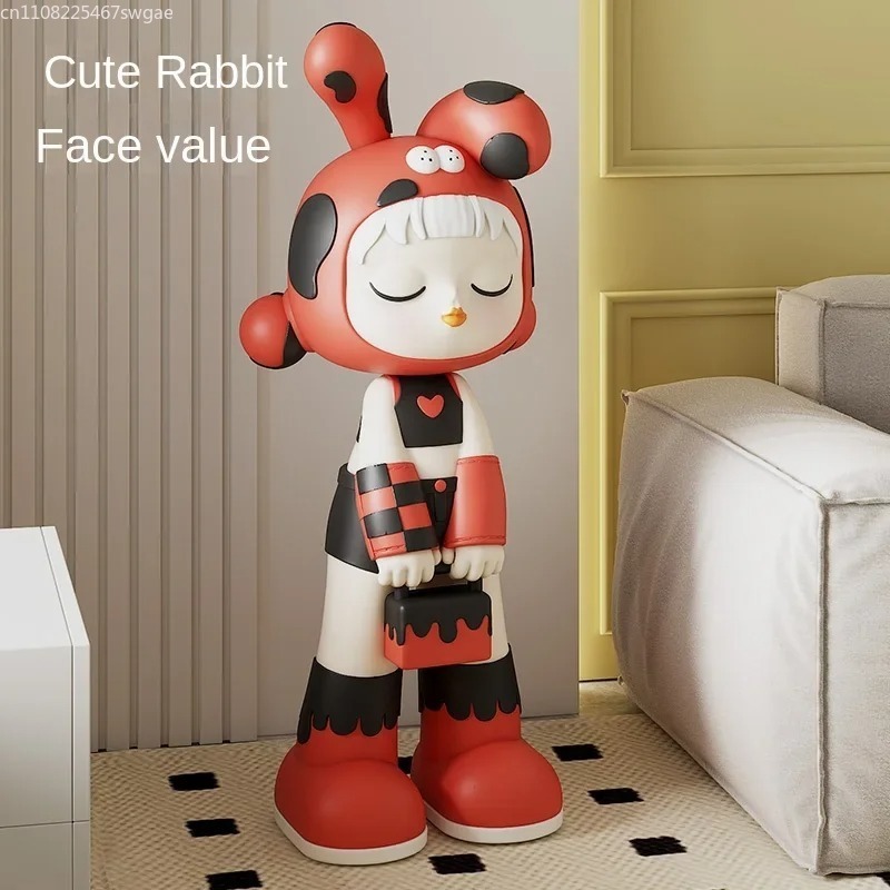 Resin Crafts - Patung Gadis Kartun Artistik, Model Karakter