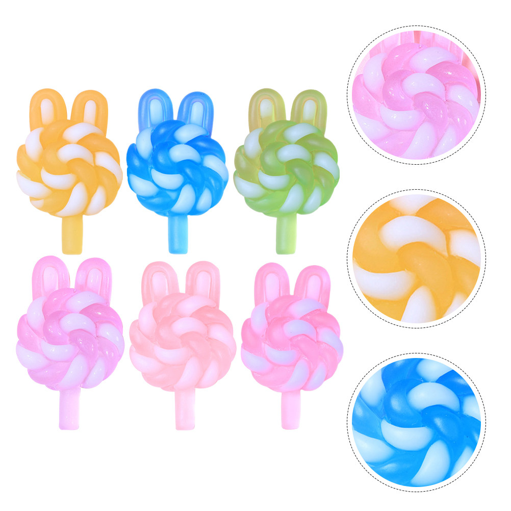 Resin Crafts Diy - 24 Buah Liontin Resin Plastik Bercahaya