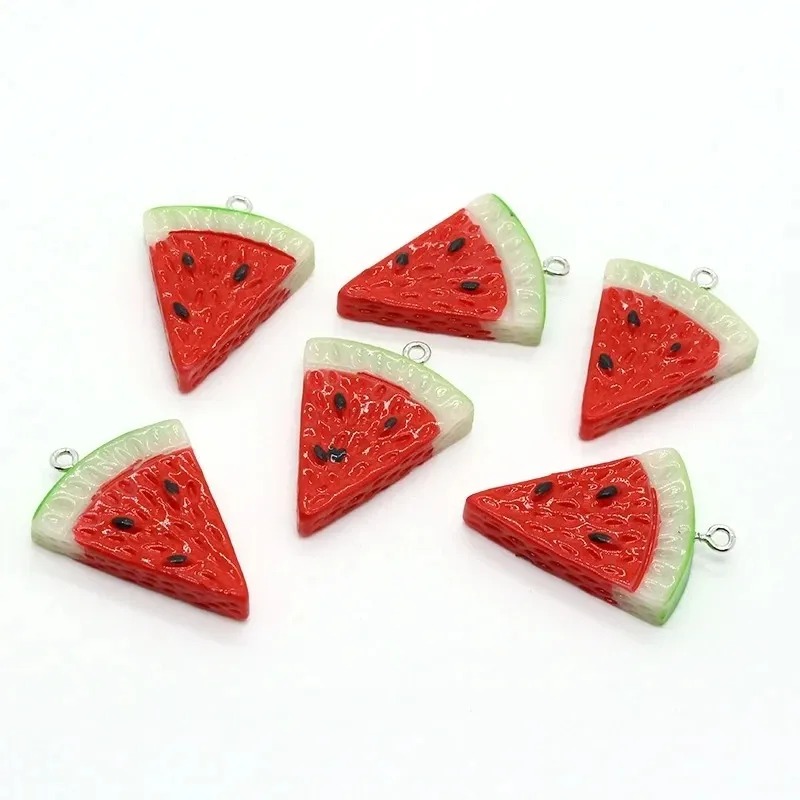 Resin Crafts Diy - 10 Buah Liontin Buah Mini Segitiga