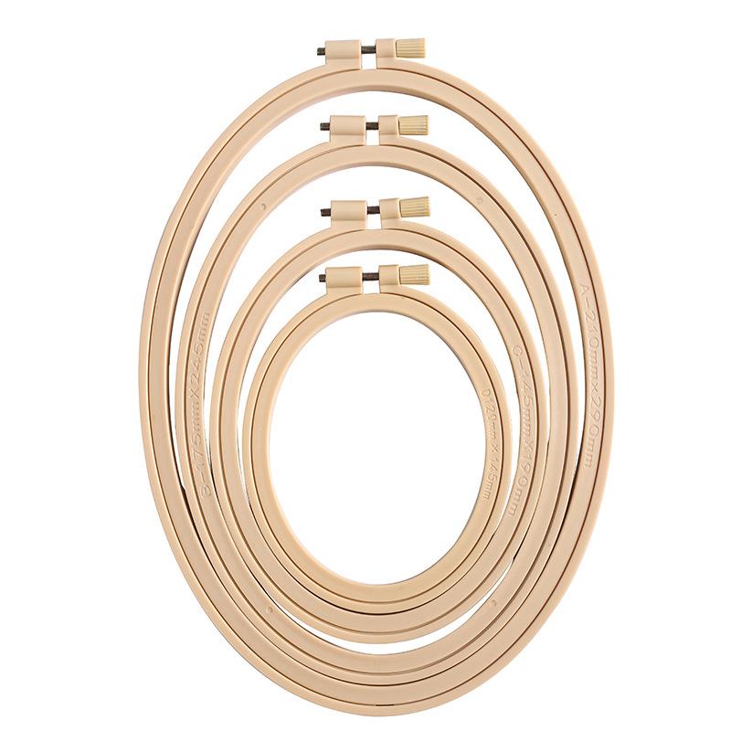 Wood Ring Blank - Imitasi bambu plastik Oval kayu warna