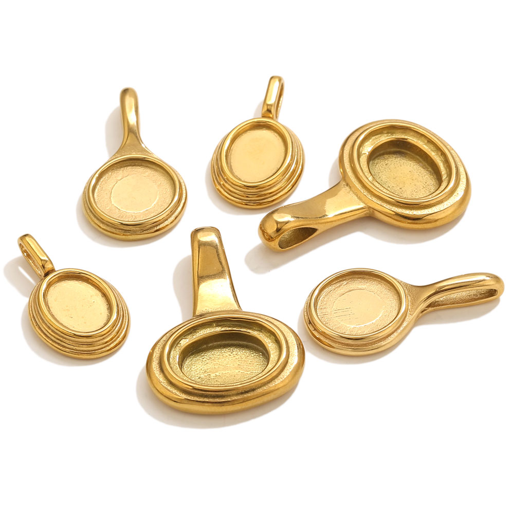 Resin Crafts Diy - 5 pcs Alas Liontin Oval Bulat
