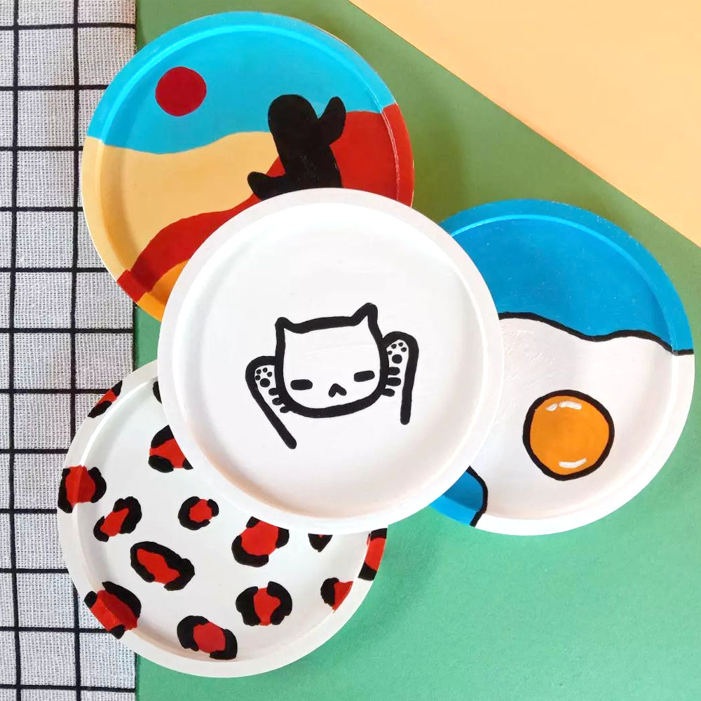 Coaster Mold Round - Cetakan silikon Coaster bulat DIY buatan