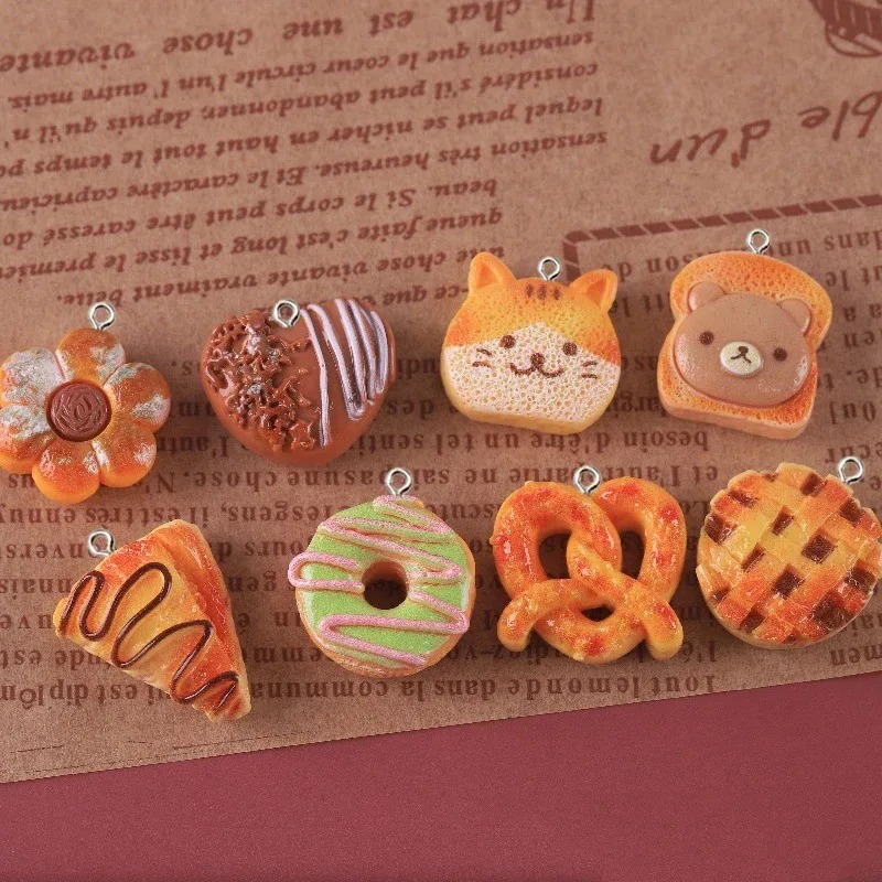 Resin Crafts Diy - 10 Buah Liontin Resin Makanan Palsu