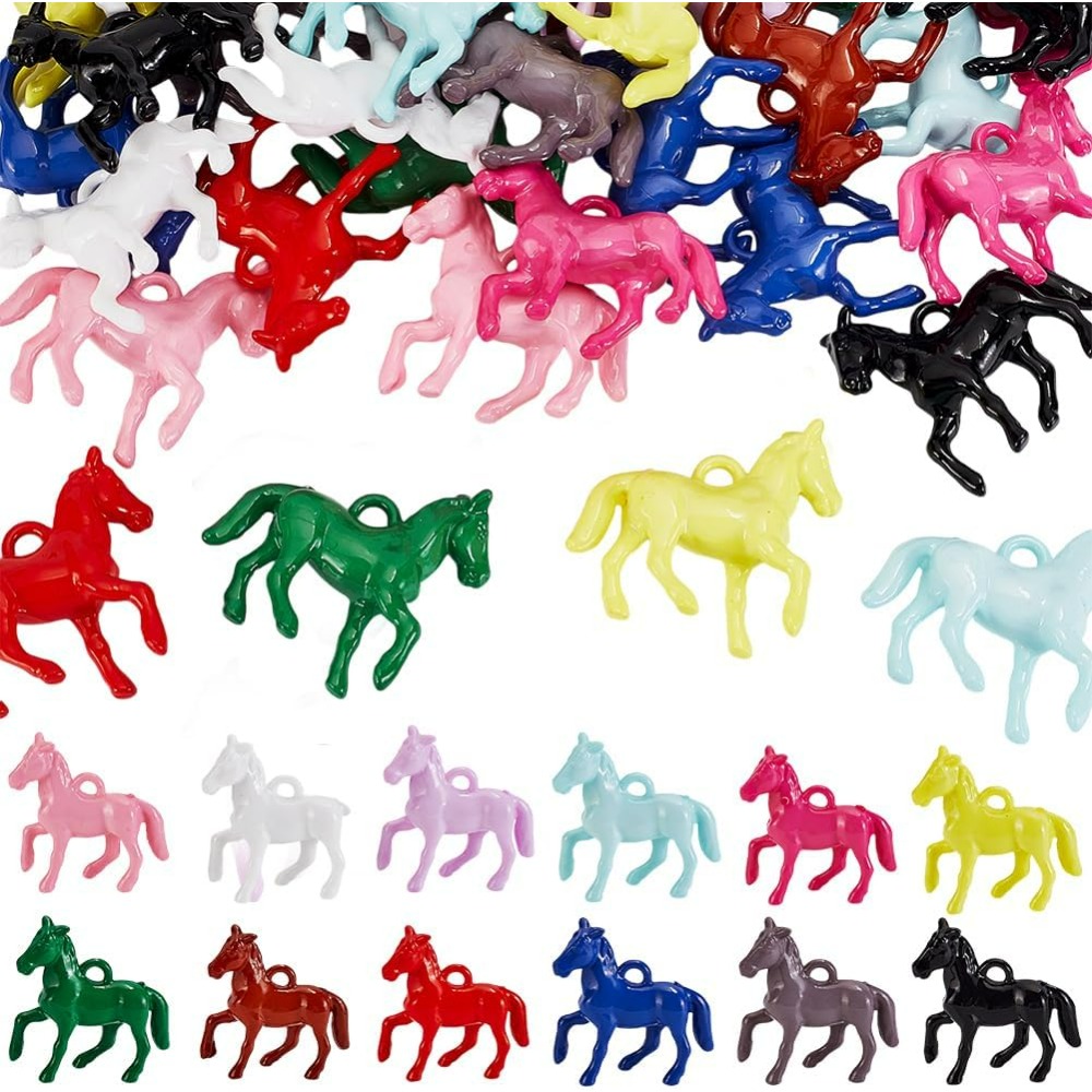 Resin Crafts - 48 Buah Liontin Akrilik Buram 12