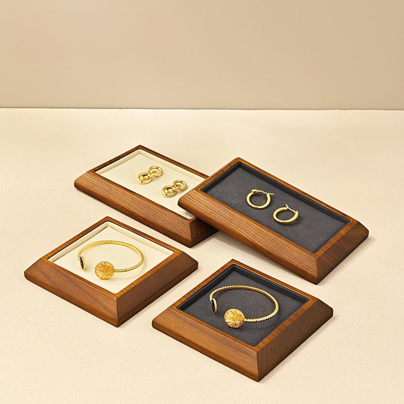 Wood Ring Blank - Baki Penyimpanan Perhiasan Kayu Solid, Anting,