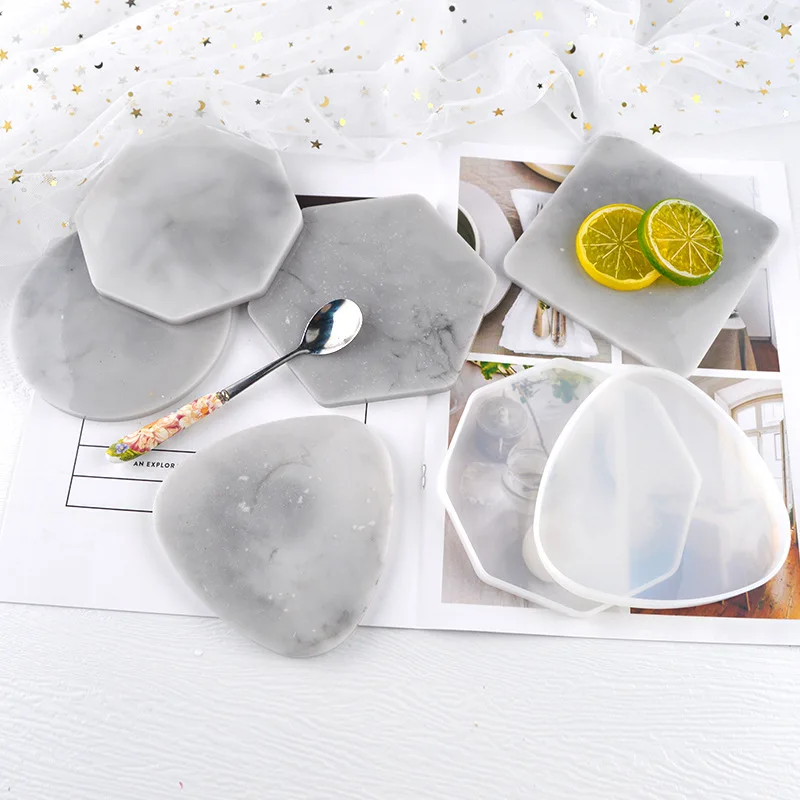 Coaster Mold Round - Cetakan Coaster Geometrik Multi Gaya Segitiga