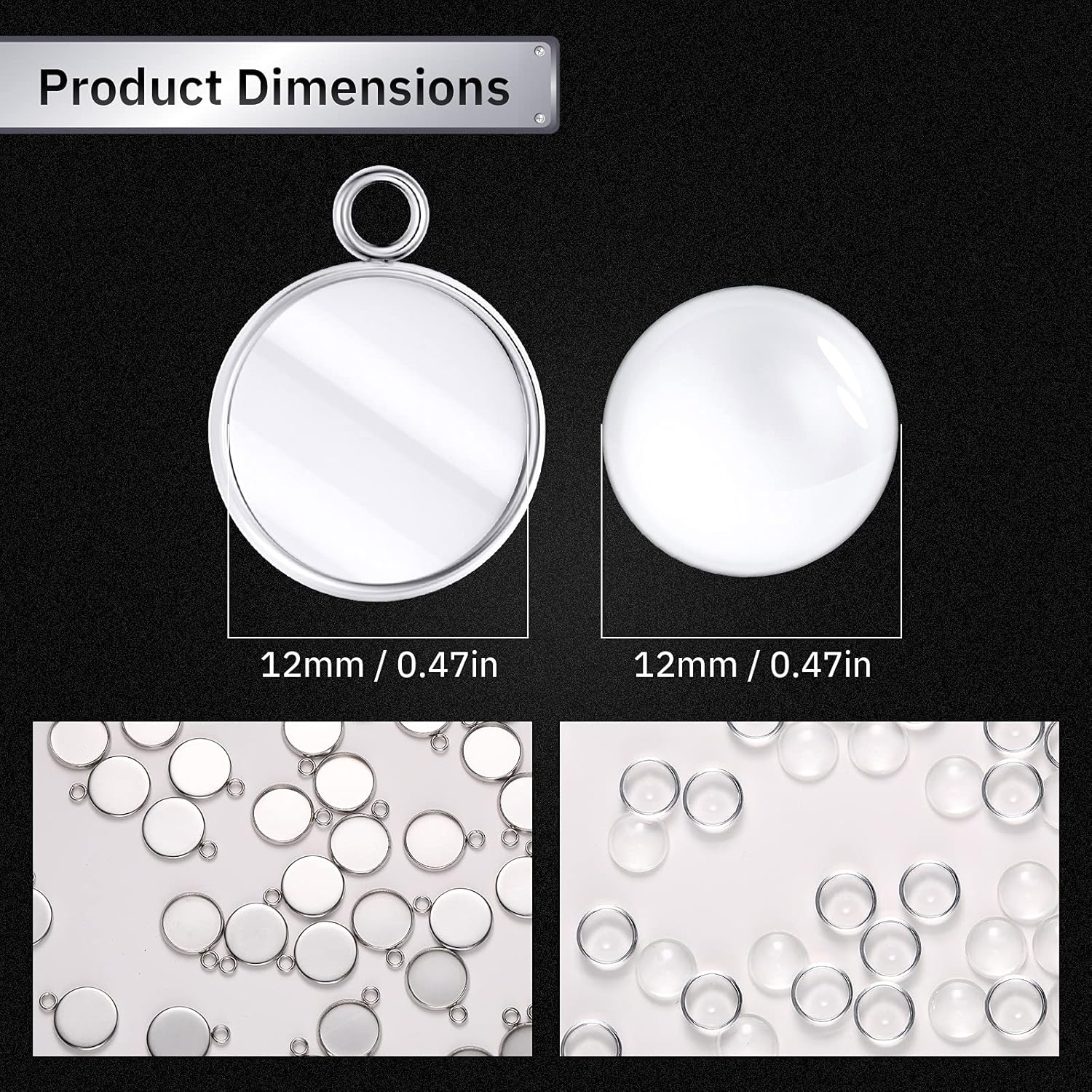 20 Buah Baki Liontin Bulat dar - Resin Crafts Diy ulasan dan harga