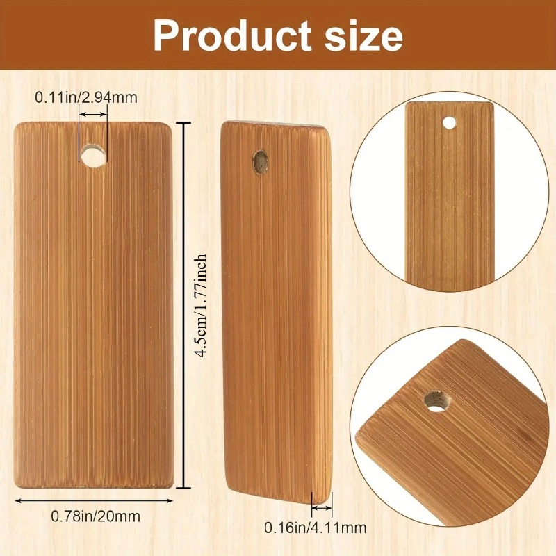 100Pcs Balok Kayu Alami 45x20m - Wood Ring Blank ulasan dan harga