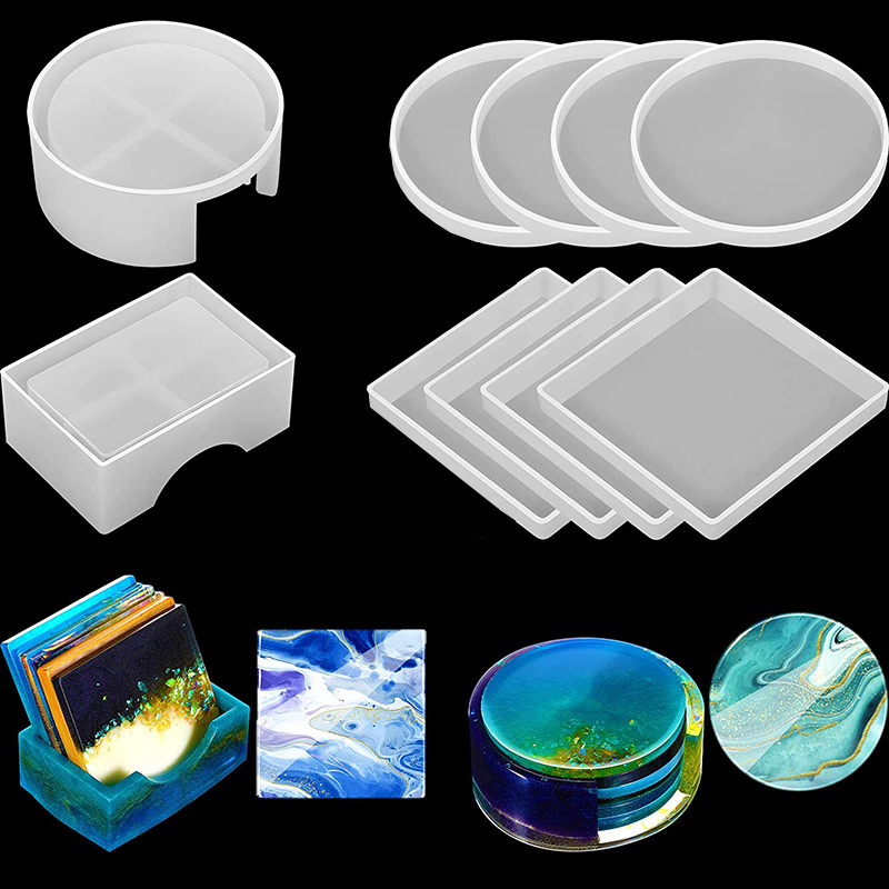5 Buah/Set Cetakan Silikon Pem - Coaster Mold Round ulasan dan harga