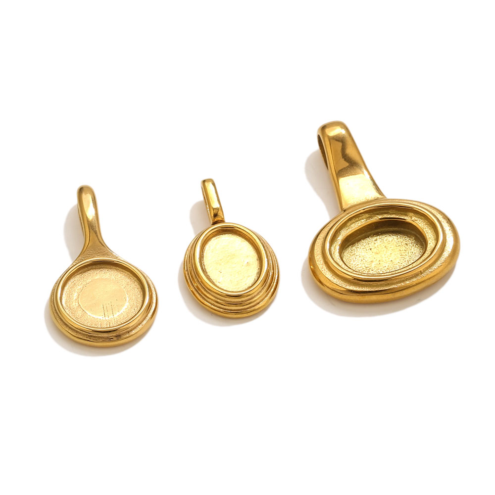 5 pcs Alas Liontin Oval Bulat  - Resin Crafts Diy ulasan dan harga