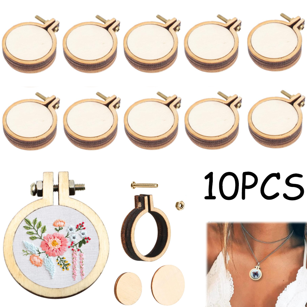 10 Buah/Set Kerajinan Bingkai  - Wood Ring Blank ulasan dan harga