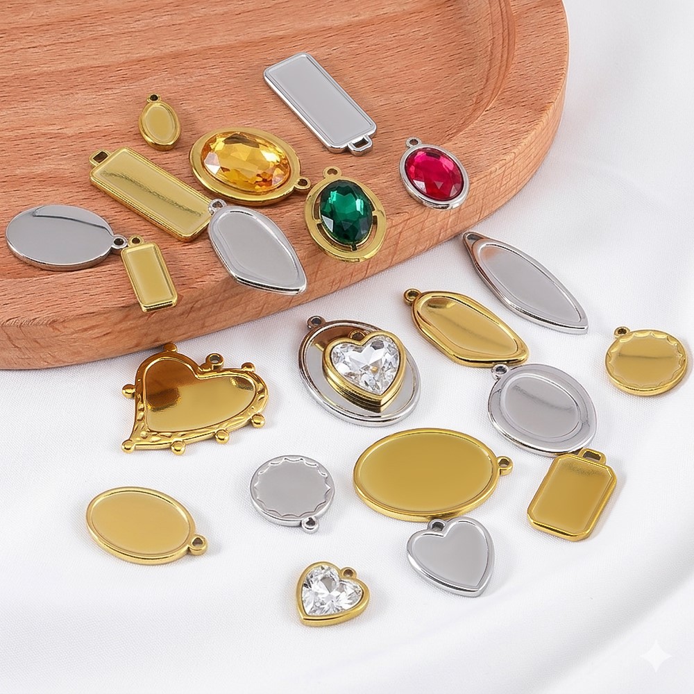 5 pcs + 1 pcs Bezel Charm Pend - Resin Crafts Diy ulasan dan harga