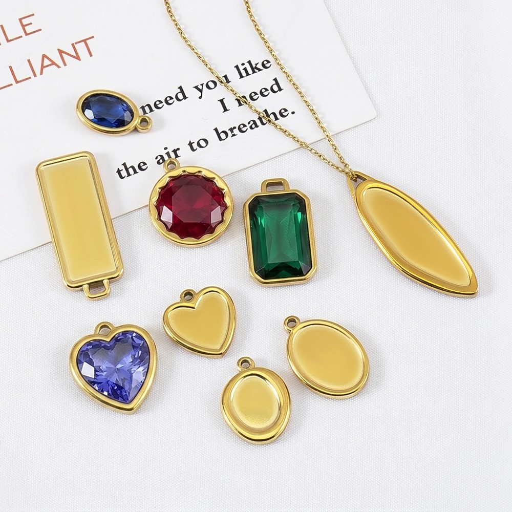 5 pcs + 1 pcs Bezel Charm Pend - Resin Crafts Diy ulasan dan harga