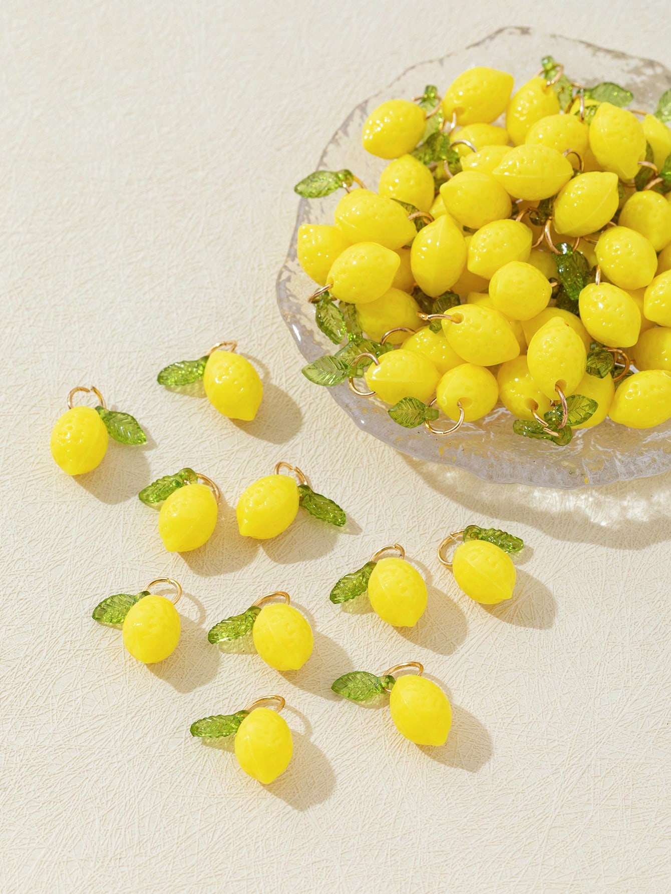 10 Buah Liontin Resin Lemon 3D - Resin Crafts Diy ulasan dan harga