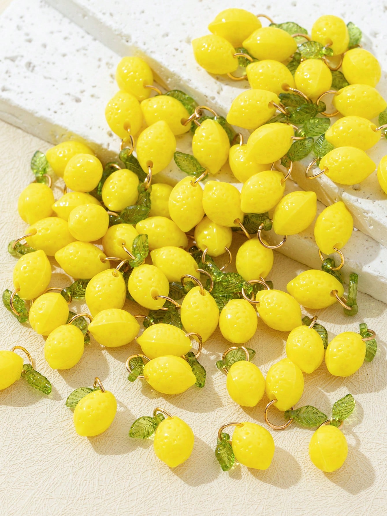 10 Buah Liontin Resin Lemon 3D - Resin Crafts Diy ulasan dan harga