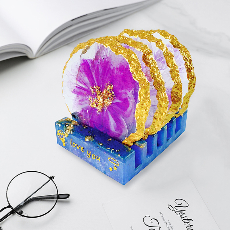 DM413 Drusy Coaster Resin ceta - Serving Tray Mold ulasan dan harga