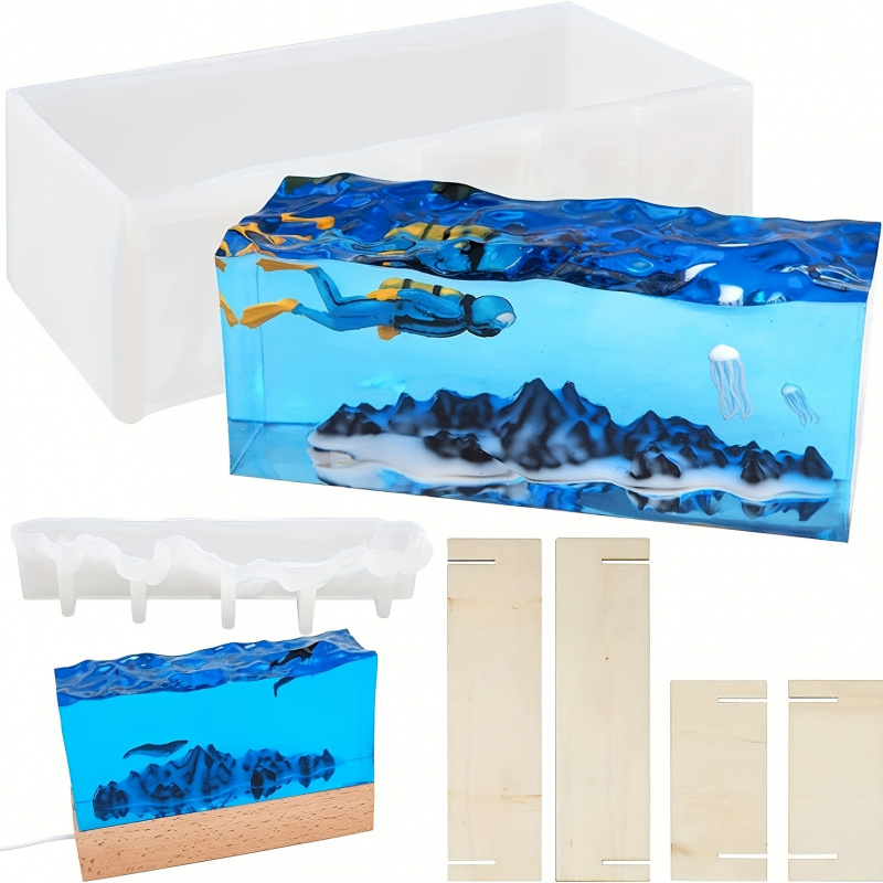 1Set Cetakan Resin Gelombang L - Resin Ocean Wave Mold ulasan dan harga