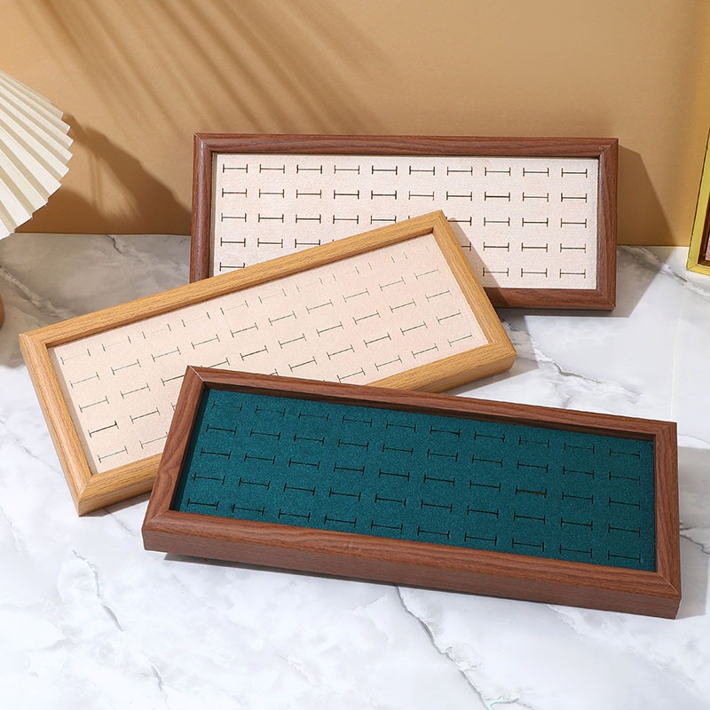 Nampan perhiasan mode beludru  - Wood Ring Blank ulasan dan harga