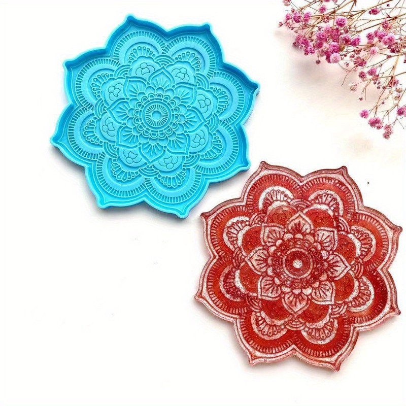 Mandala Coaster cetakan siliko - Coaster Mold Round ulasan dan harga